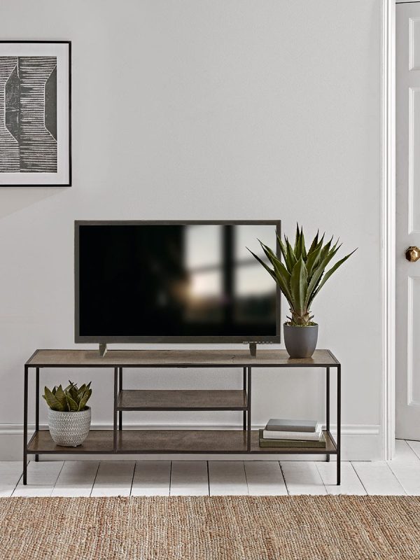 Textured Topped Metal Media Unit - Gold