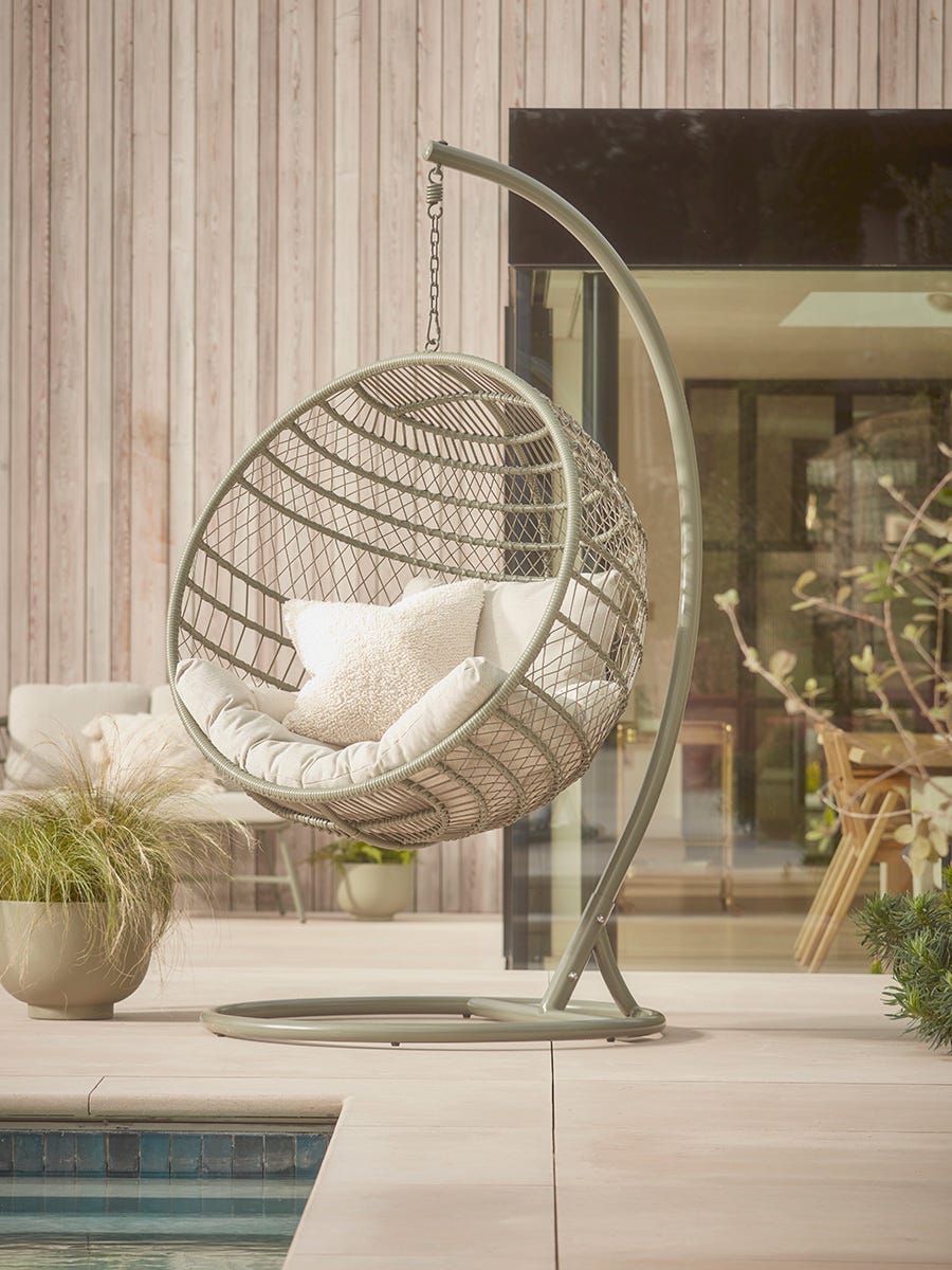 Tilos Geometric Hanging Chair - Olive Tilos Geometric Hanging Chair - Olive