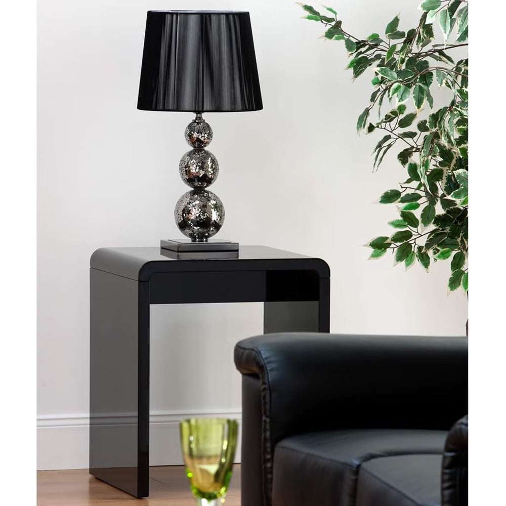 Toscana High Gloss Lamp Table In Black Toscana High Gloss Lamp Table In Black